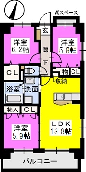 アルビオン / 405号室 間取り