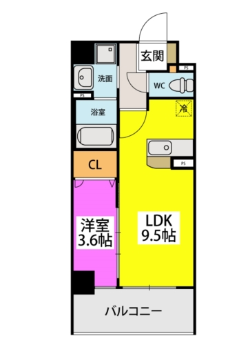 住吉神南プレイス / 502号室 間取り