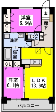 グランドルーチェ駅南 / 502号室 間取り
