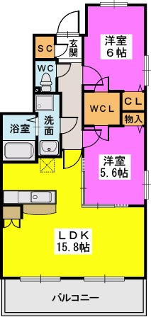 グラン シエル / 201号室 間取り