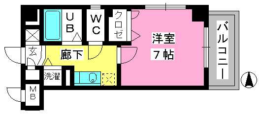 ヨーキハイム大濠 / 405号室 間取り