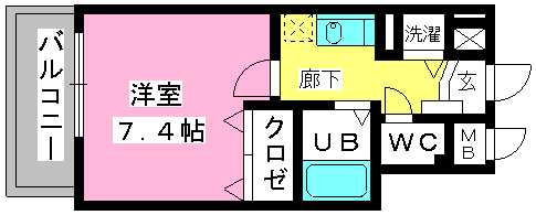 ヨーキハイム大濠 / 506号室 間取り