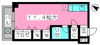 インペリアルヒルズ高宮 / 208号室 間取り