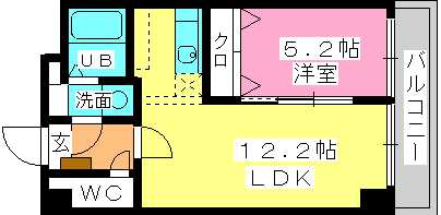 グロワール高宮 / 501号室 間取り