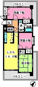 グレースパインヒルズ高宮 / 401号室 間取り