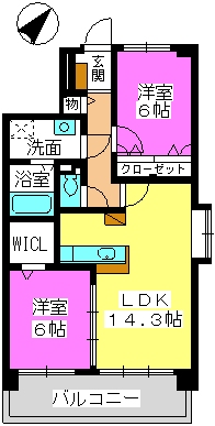 インレット平和 / 501号室 間取り