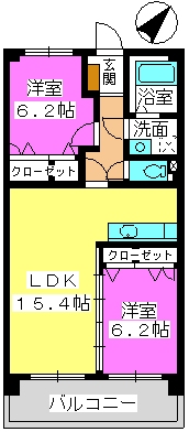 インレット平和 / 505号室 間取り