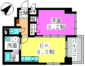 コンフォール博多駅南 / 603号室 間取り