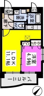 ピュア博多駅南壱番館 / 501号室 間取り