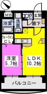 ピュア博多駅南弐番館 / 602号室 間取り