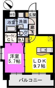 ピュア博多駅南弐番館 / 901号室 間取り