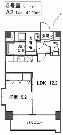 トラント・ドゥ博多 / 805号室 間取り