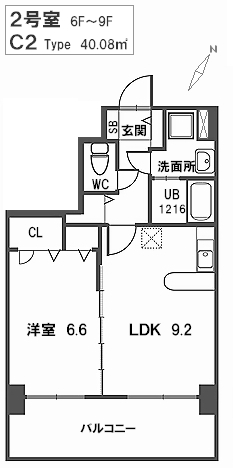 トラント・ドゥ博多 / 902号室 間取り