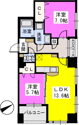 ベイシック薬院 / 402号室 間取り