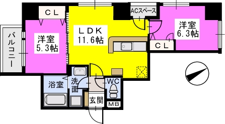 ベイシック薬院 / 803号室 間取り
