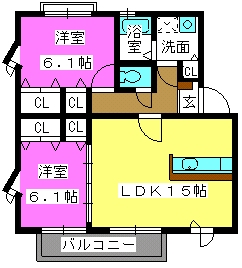アバンティ田島 / 1201号室 間取り