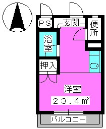 ラフォーレ四季 / R-4号室 間取り