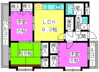 サンコーポフジⅡ / 203号室 間取り
