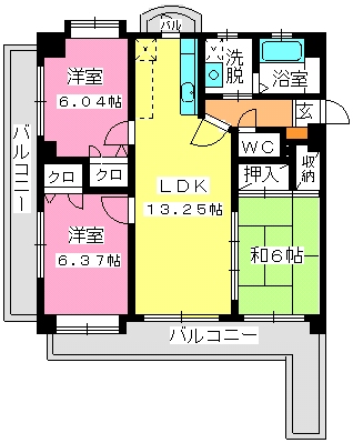 エル　ソレイユ友泉 / 503号室 間取り