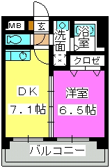 エクセル七隈 / 303号室 間取り