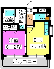ジュネス小笹 / 601号室 間取り