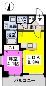 メゾンド　オハナ / 702号室 間取り