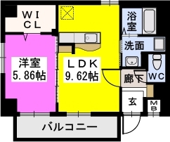 em grande Sumiyoshi / 303号室 間取り
