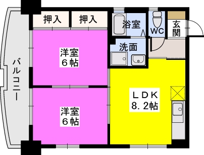 ドミール平尾 / 301号室 間取り