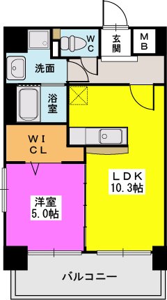 Ｆ・ＳＴＡＧＥ博多 / 401号室 間取り