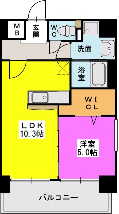 Ｆ・ＳＴＡＧＥ博多 / 405号室 間取り