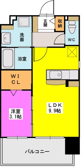 ヒルズ薬院 / 902号室 間取り