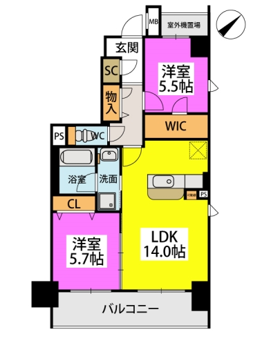 アンドルーツ駅東 / 601号室 間取り
