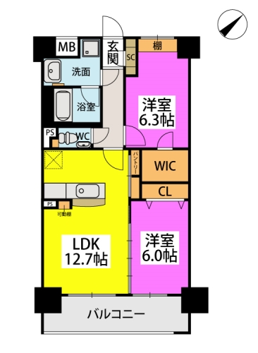 アンドルーツ駅東 / 603号室 間取り