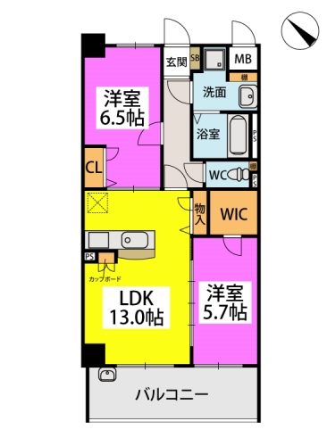 （仮称）博多駅前４丁目ビル / 202号室 間取り
