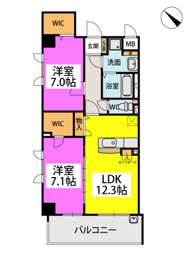 （仮称）博多駅前４丁目ビル / 701号室 間取り