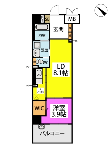 テトラッド / 402号室 間取り