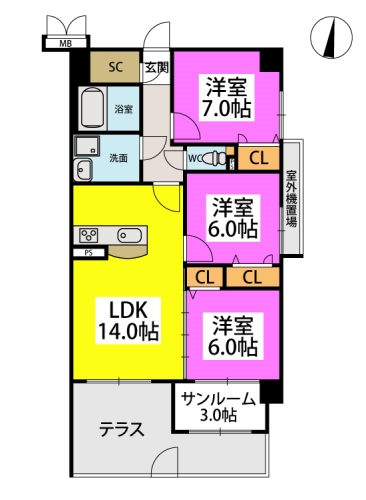 (仮称)別府２丁目計画 / 101号室 間取り