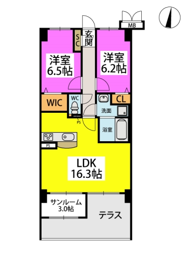 (仮称)別府２丁目計画 / 105号室 間取り