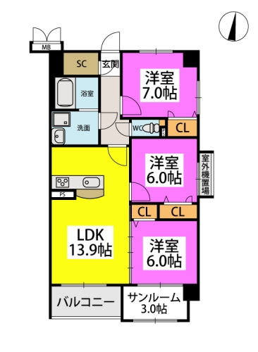 (仮称)別府２丁目計画 / 501号室 間取り