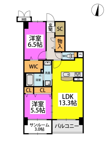 (仮称)別府２丁目計画 / 503号室 間取り