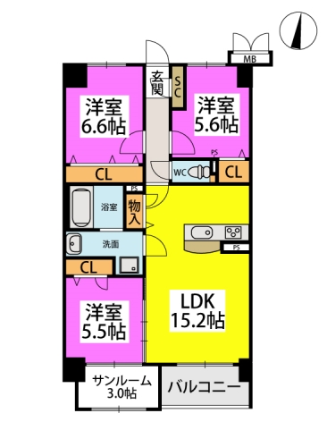 (仮称)別府２丁目計画 / 507号室 間取り