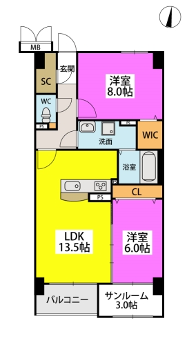 (仮称)別府２丁目計画 / 805号室 間取り