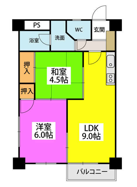シャトレ南公園壱番館 / 603号室 間取り