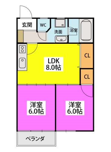 シャトレ南公園壱番館 / 302号室 間取り